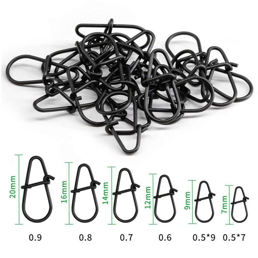 100Pcs/lot Matte black Snap Fi - огляд і ціна Fishing Hook Stainless Steel