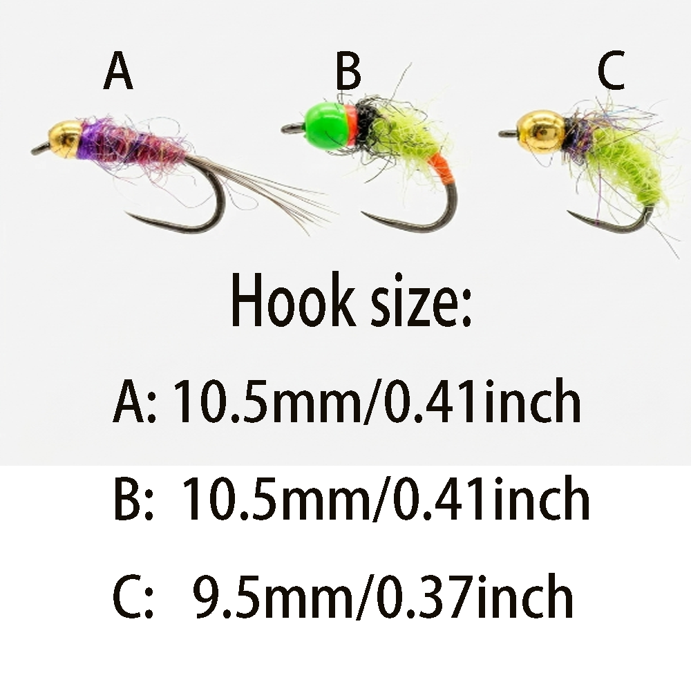 6/12Pcs Mixed Wet Nymph Fly Fi - огляд і ціна Fishing Hook Assortment