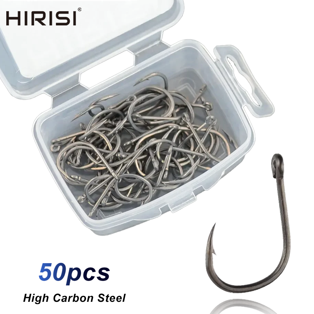 Hirisi 50pcs Barbed  Coated Ca - огляд і ціна Fishing Hook Assortment