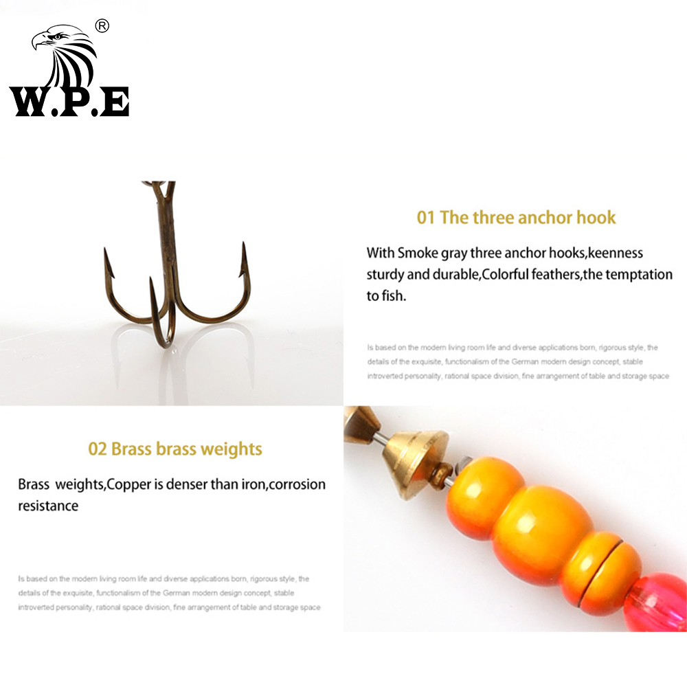 W.P.E Brand New Spinner Lure 1 - огляд і ціна Fishing Hook Treble