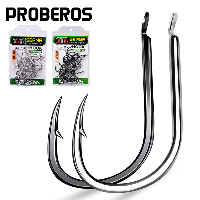 PROBEROS 30Pcs High Carbon Ste - огляд і ціна Fishing Hook Offset