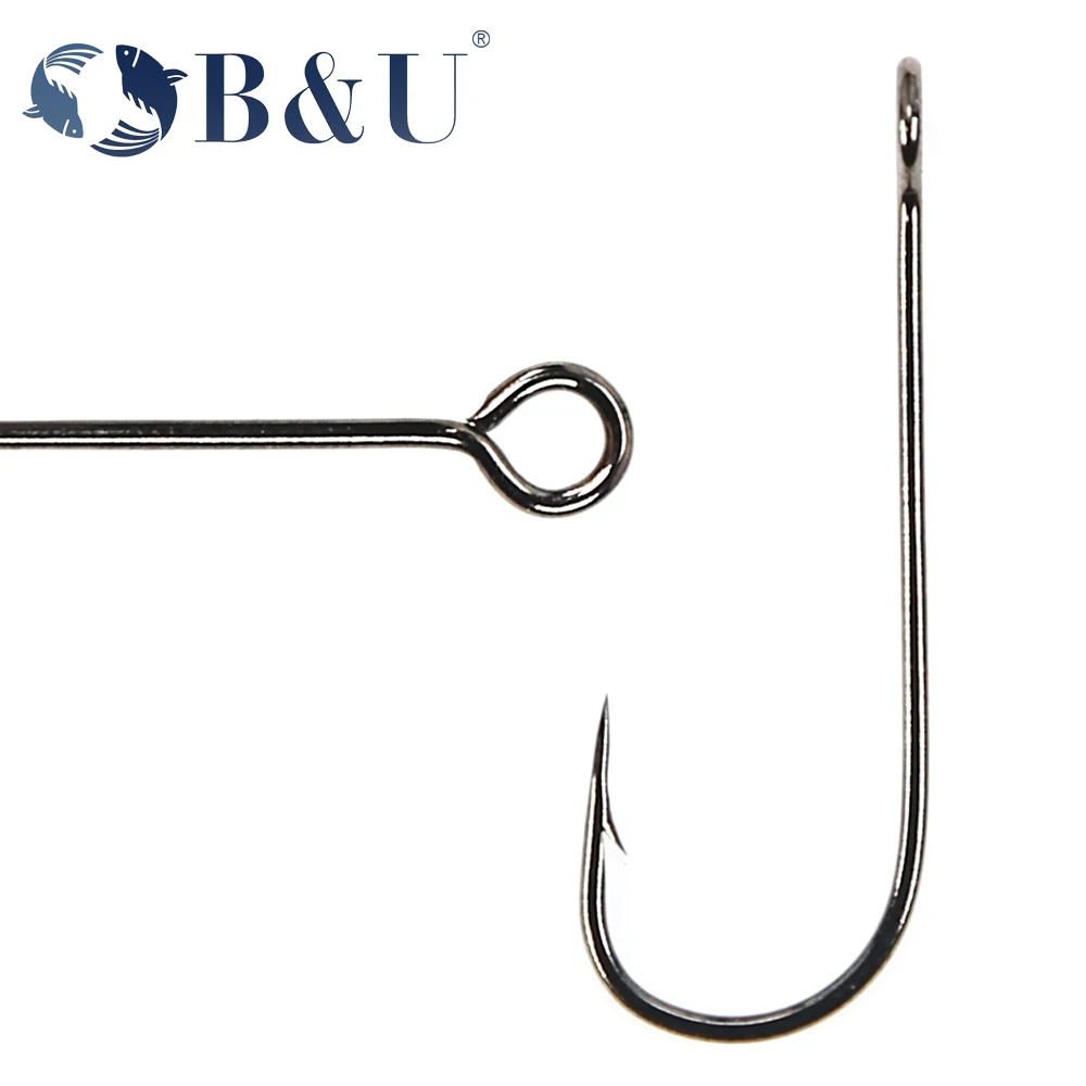 B&U 20pcs Fishing hook big eye - огляд і ціна Fishing Hook Barbless