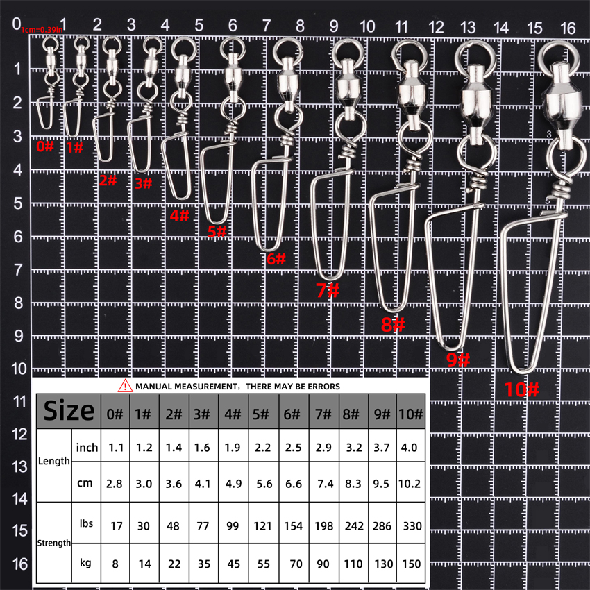 50pcs Fishing Ball Bearing Swi - огляд і ціна Fishing Hook Stainless Steel