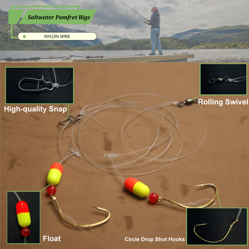 3pcs/6pcs Pompano Surf Fishing - огляд і ціна Fishing Hook Circle