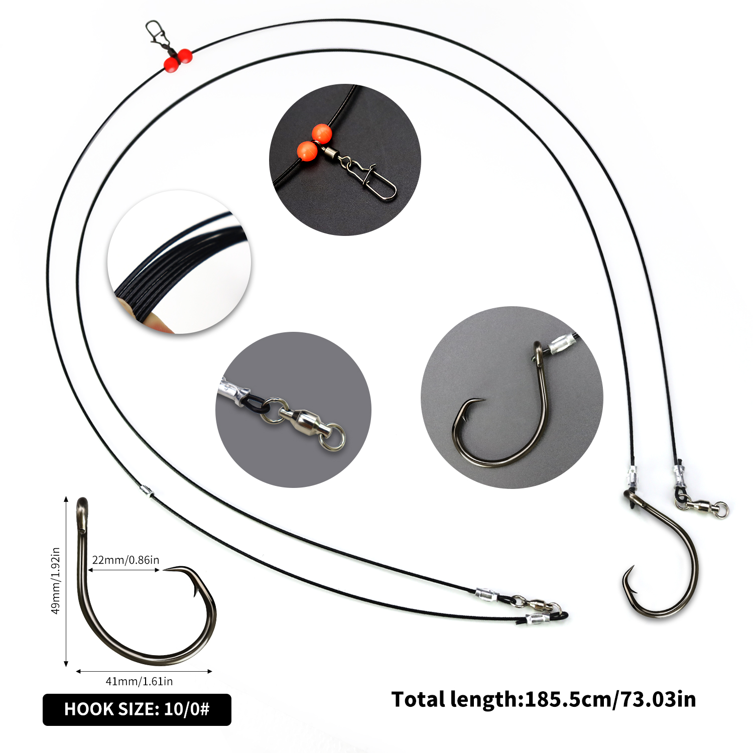ZYZHE 1pc Sea Fishing Rigs Wit - огляд і ціна Fishing Hook Circle